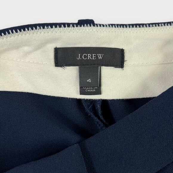 J.Crew Navy Pleated Trouser Style Career Dress Shorts Size 4 - Picture 4 of 6
